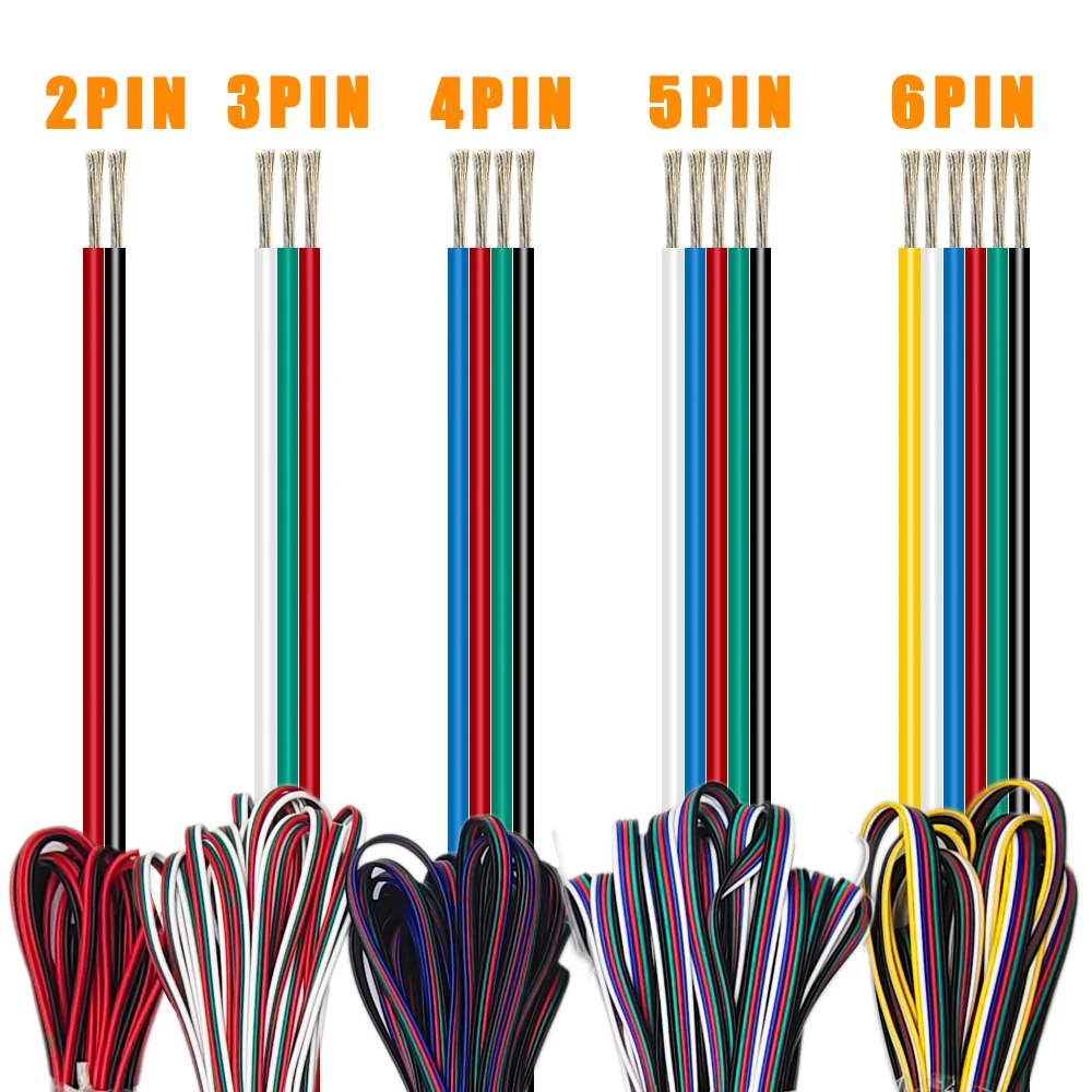 รูปสินค้า สายไฟ LED ขยาย ความยาวหลากหลาย 22AWG สำหรับ LED Strip Light