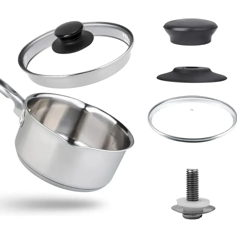 1/6 Set Stainless Steel Pot Lid Holding Tops Universal Replacement Pan Cover Lid Anti Scald Hand Grip Knob Kitchen Accerssories images - 6