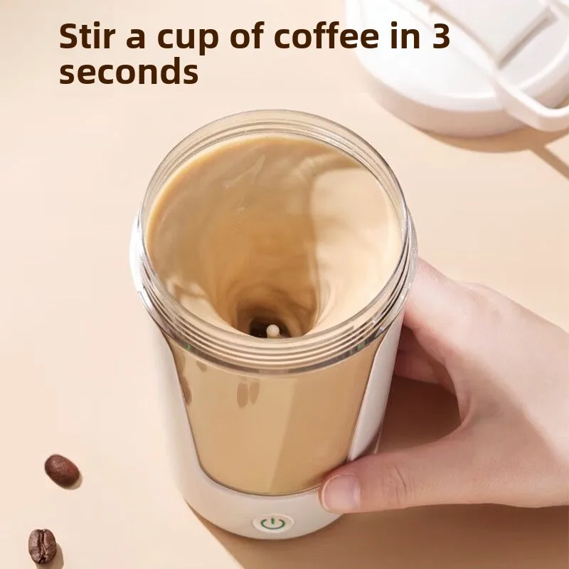 400ml Electric Shaker Cup Rechargeable Mini Electric Mug Warmer Coffee Cup Shaker Bottle with Lid Portable High-end Coffee Cups