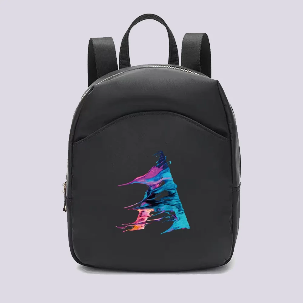 Small Backpacks Women Fashion Paint Printing Female Mini School Bags Black Rucksack for Girls 2022 New Casual Backpack