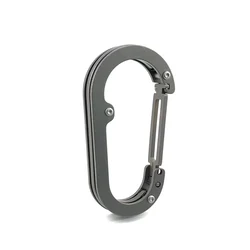 Stainless Steel Outdoor Carabiner Clip and Keychain Lock (Gun Metal)
