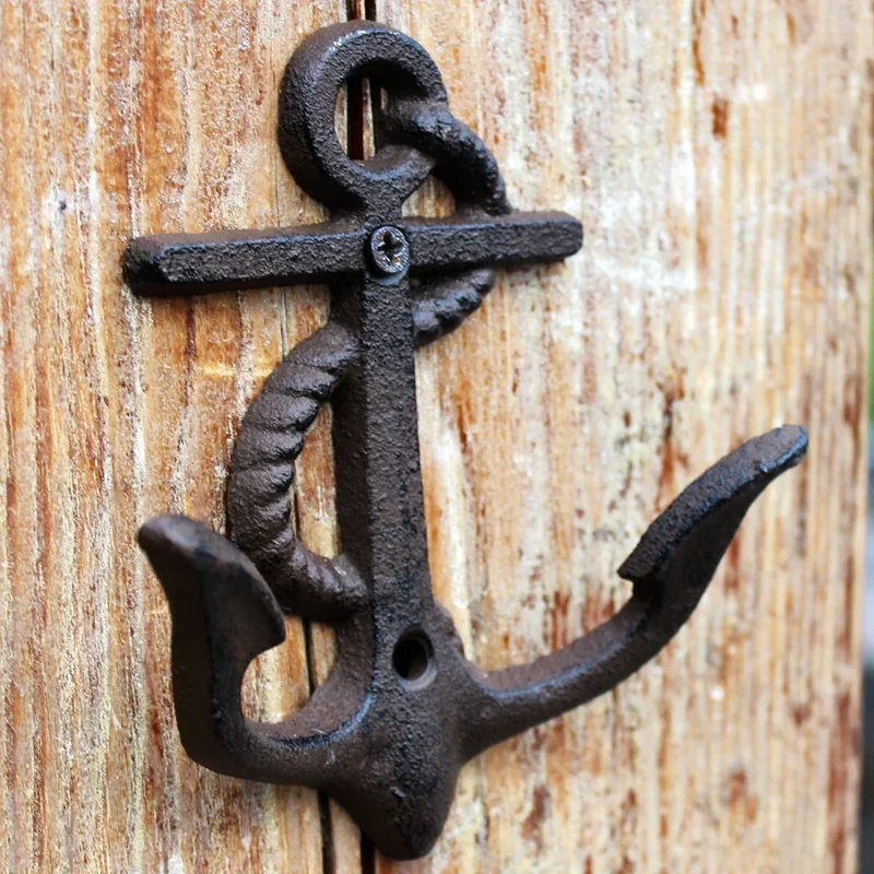 Discounted European Classic Retro Cast Iron Hook Wall Hanging Wall Decoration Clothing Hook Iron Anchor Hook 3