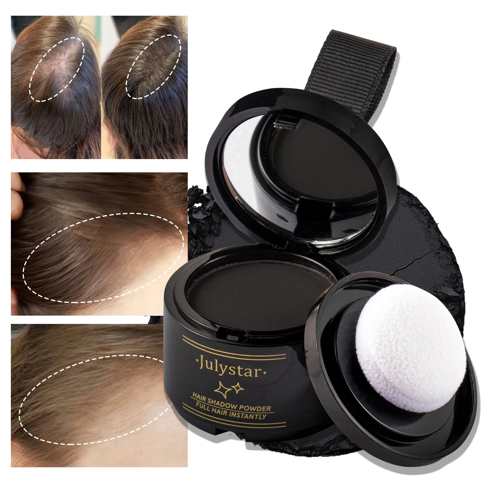 Full Hair Instantly Powder Hairline Beard Enhancer Lasting Repair Moustache Coloring Concealer Tools Hair Root Filling Coverage hair building powder