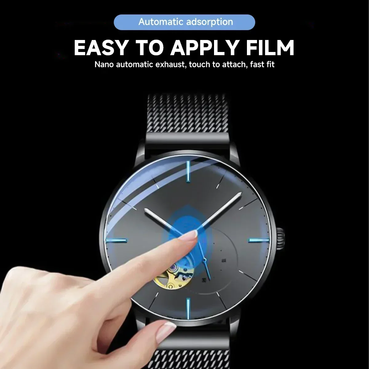 Universal Tempered Glass Smartwatch Screen Protector Film, Various Sizes Available