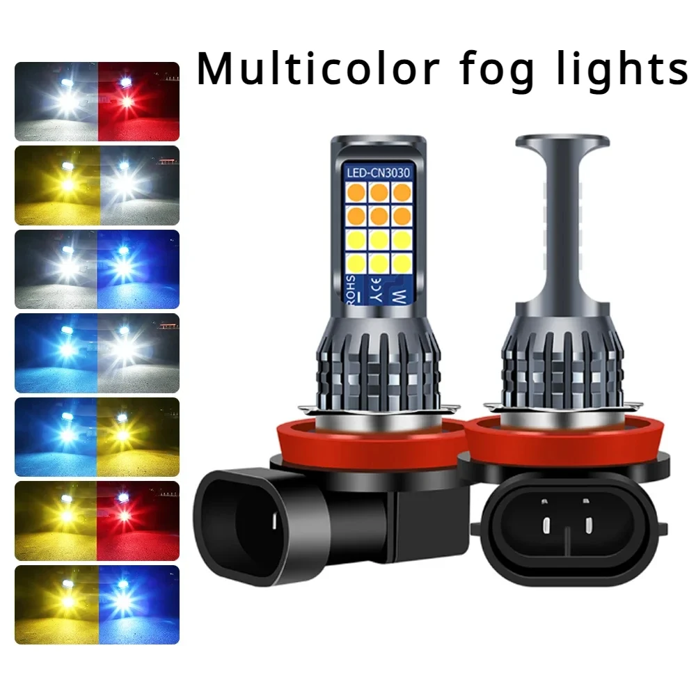 

Fog Lamps H3 H4 H7 LED BULBS 880 881 H27 FOG LAMP PSX24W PSX26W BULB Led Fog Light Red Green Color H8 H11hb4 Hb3 3030 24SMD H16