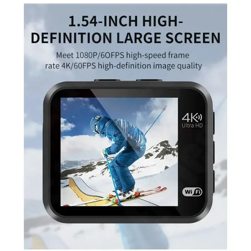 V8 4K HD Mini Wifi Sports Camera 60FPS with Remote Control Screen Waterproof DV Action Camcorders Drive Recorder Wireless Webcam 3