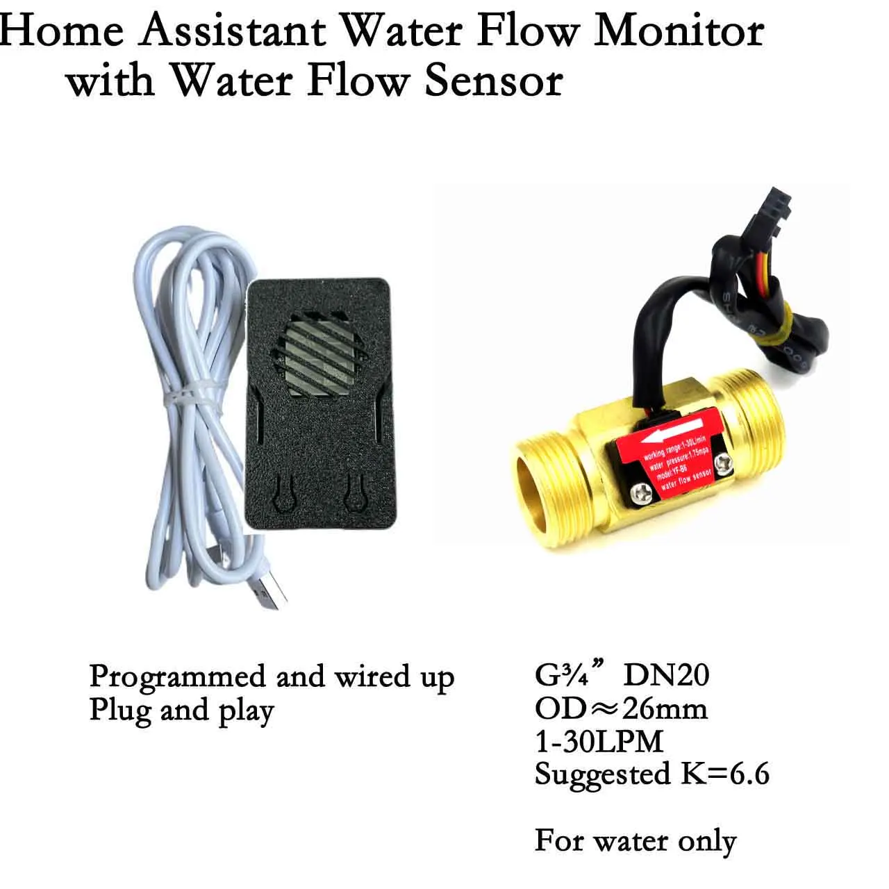 Brass/Alloy Shell Home Assistant Wifi Flow Kit Multiple Sizes Optional Flow Measurement Hall Water Sensor Turbine Flowmeter flow meter water flow meter turbine flow meter digital turbine flow meter