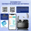 Bluetooth Hearing Aids for Seniors Rechargeable with Noise Cancelling APP Control Self-Fitting Wireless Music Stream Hand-free 4
