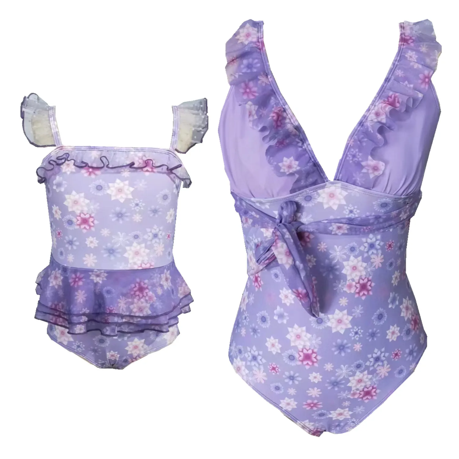 Sisters Matching Swimwear Isabella Mirabel Girls Encanto Madrigal Cosplay Swimsuit Costume Girl And Mom Princess Costume 2