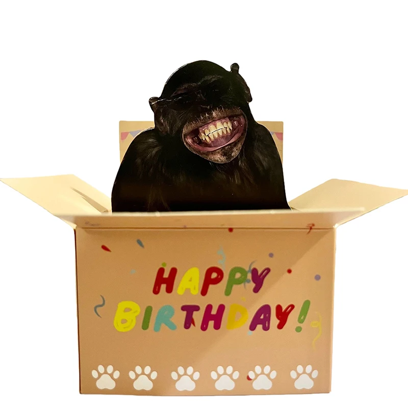Neue lustige Pop-up-Karte zum Geburtstag, niedliche Neuheit, Desktop-Ornament, urkomische Partydekoration für Zuhause, Büro, lustiges Überraschungsgeschenk – Detail 3