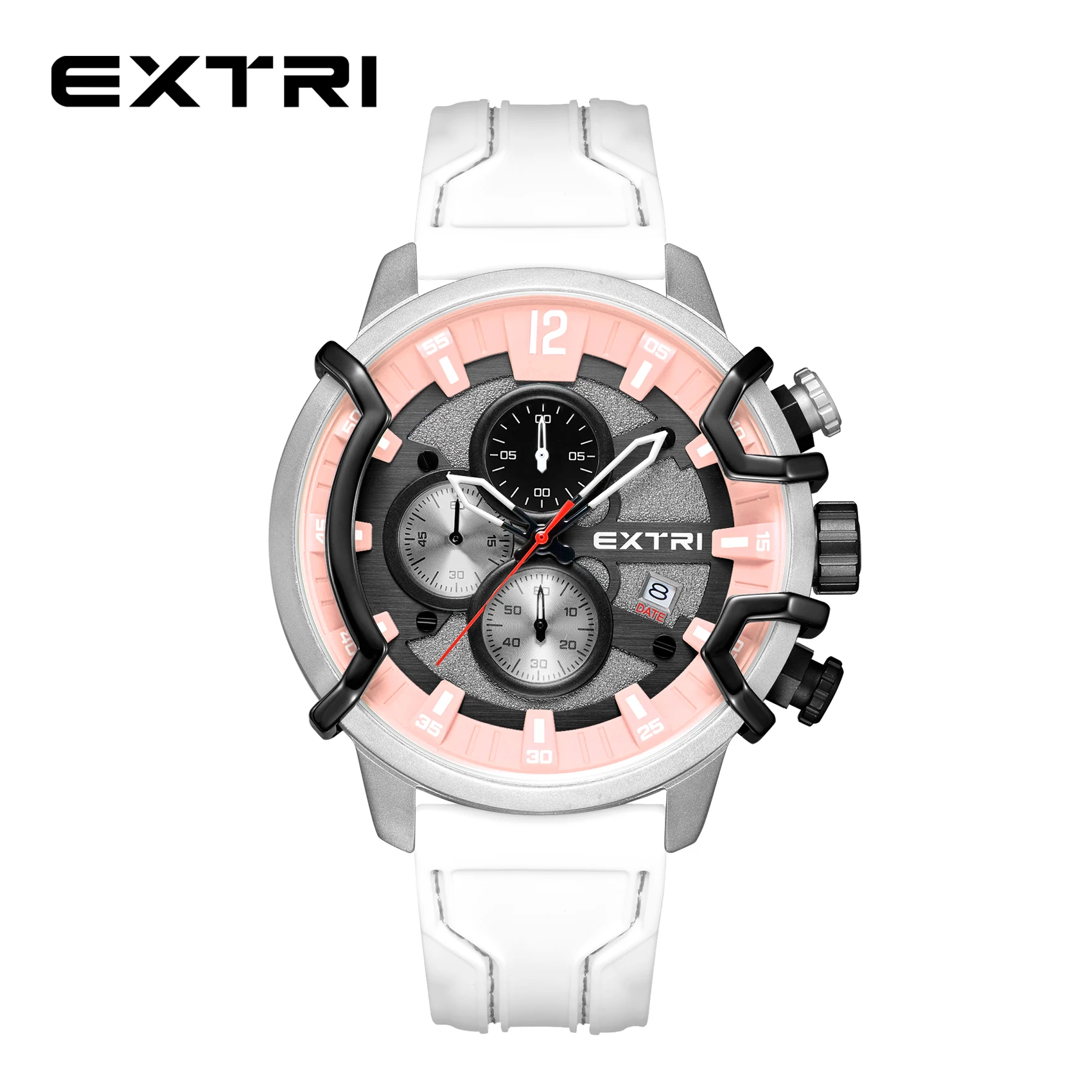 Extri Brand New Rubber Silicone Strap Big Size Male Chronos Men Unique Sport Fashion Watches With Metal Box Free Shiping free shiping brand new epso n eb 1840w 1860 1870 1850w 1880 projector filter elpaf35