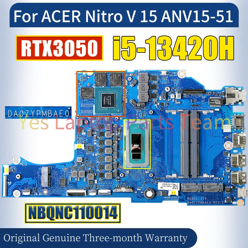 DA0ZYPMBAE0 For ACER Nitro V 15 ANV1 Laptop Motherboard