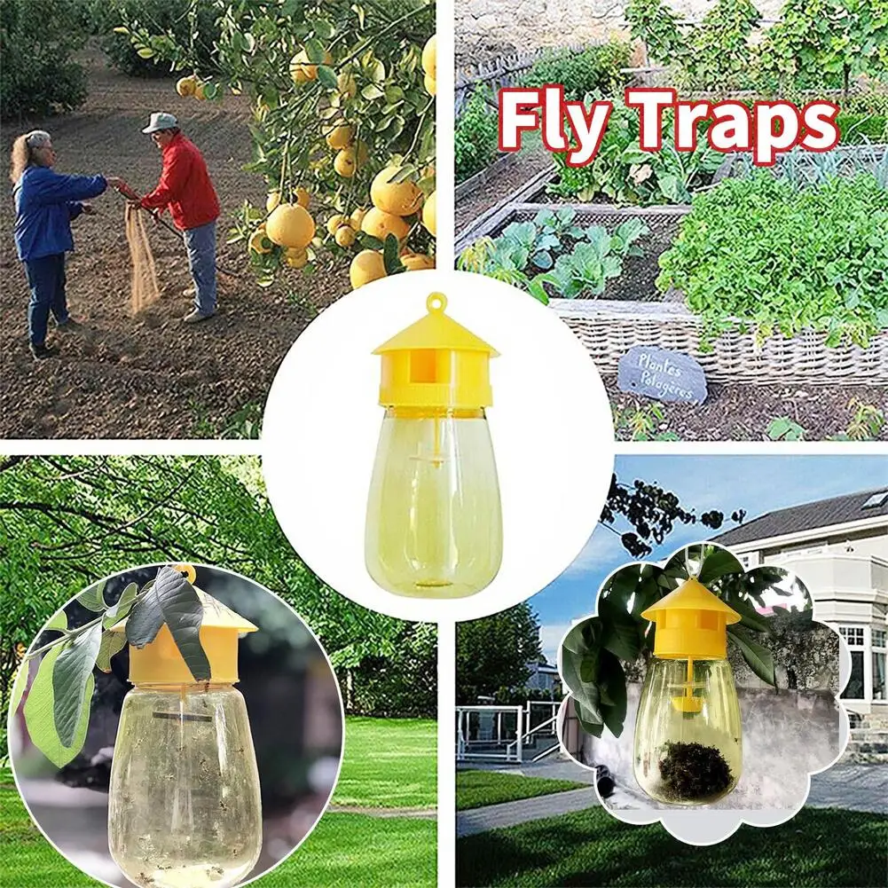 New Four-hole Fruit Fly Trap Needle Bee Trap Lure Melon Fruit Fly Pest Insect Control Catcher Pest Insect Killer Good Use