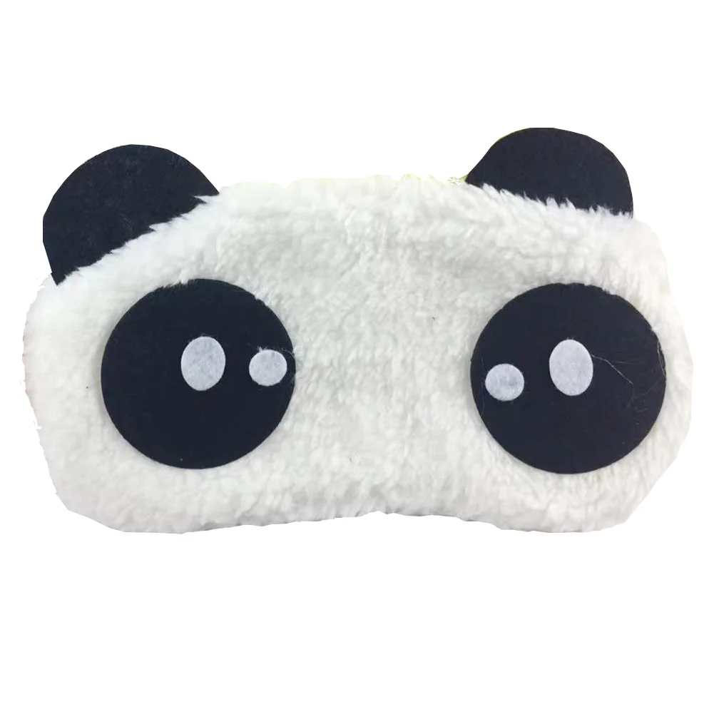 Cartoon Cute Girl Student Eye Mask Panda Eye Mask Plush Fabric Individual Packaging Home Travel Comfortable Sleep 6