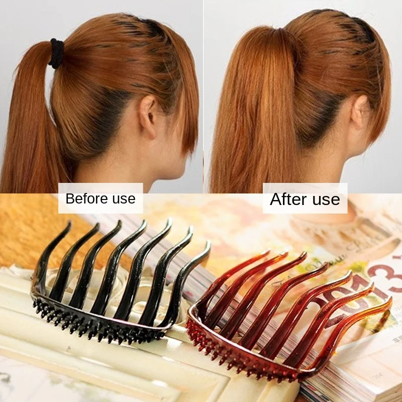 

Women Hair Styling Clip Fluffy Stick Bun Hairpin Plastic Hair Braiding Tools Ponytail Bump It UP Insert Comb Clip Hair Barrettes