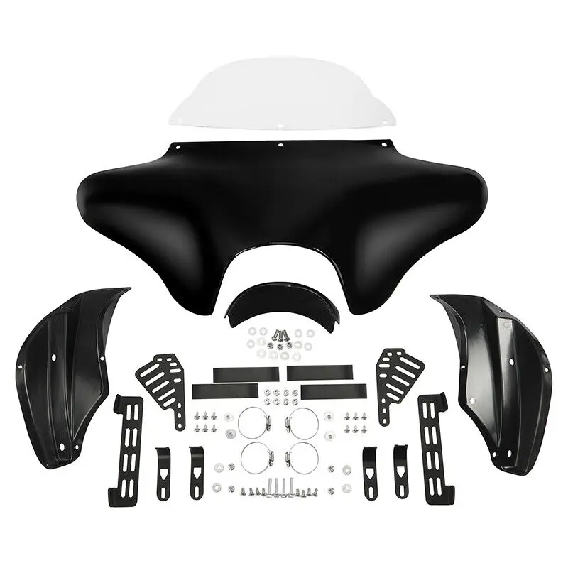 Motorcycle Batwing Fairing Windshield For Harley Softail Deluxe Fatboy