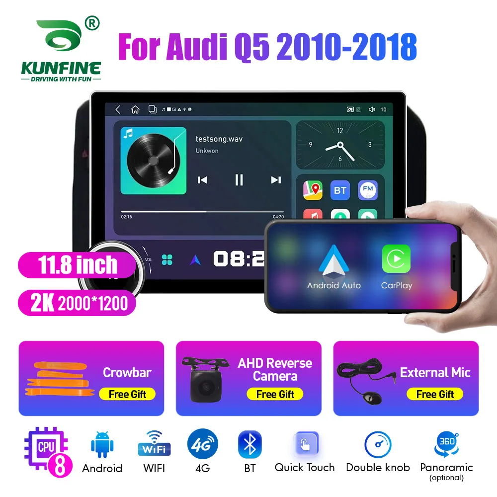 

11.8 Inch 2K Double Knobs 2 Din Car Radio For Honda Q5 2010-2018 Car Radio DVD Multimedia Video Player Android Auto Carplay