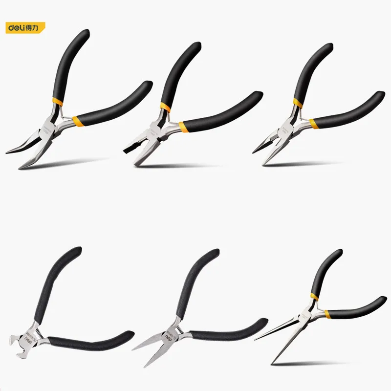 Deli1PcsMiniPliersWireCutterClampingStrippingWireCrimpingTool