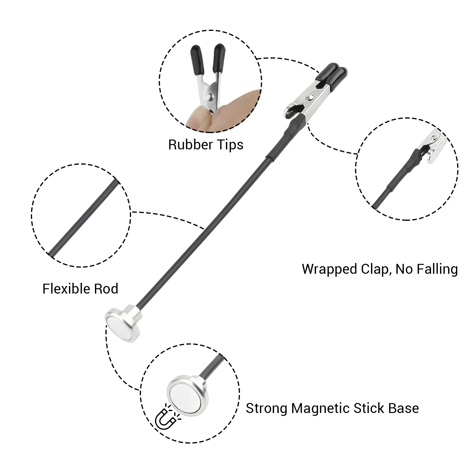 Model Painting Stand Base Holder And 12PCS Magnetic Bendable Alligator Clip Sticks Set Modeling Tools For Airbrush Hobby Model ﻿ 3