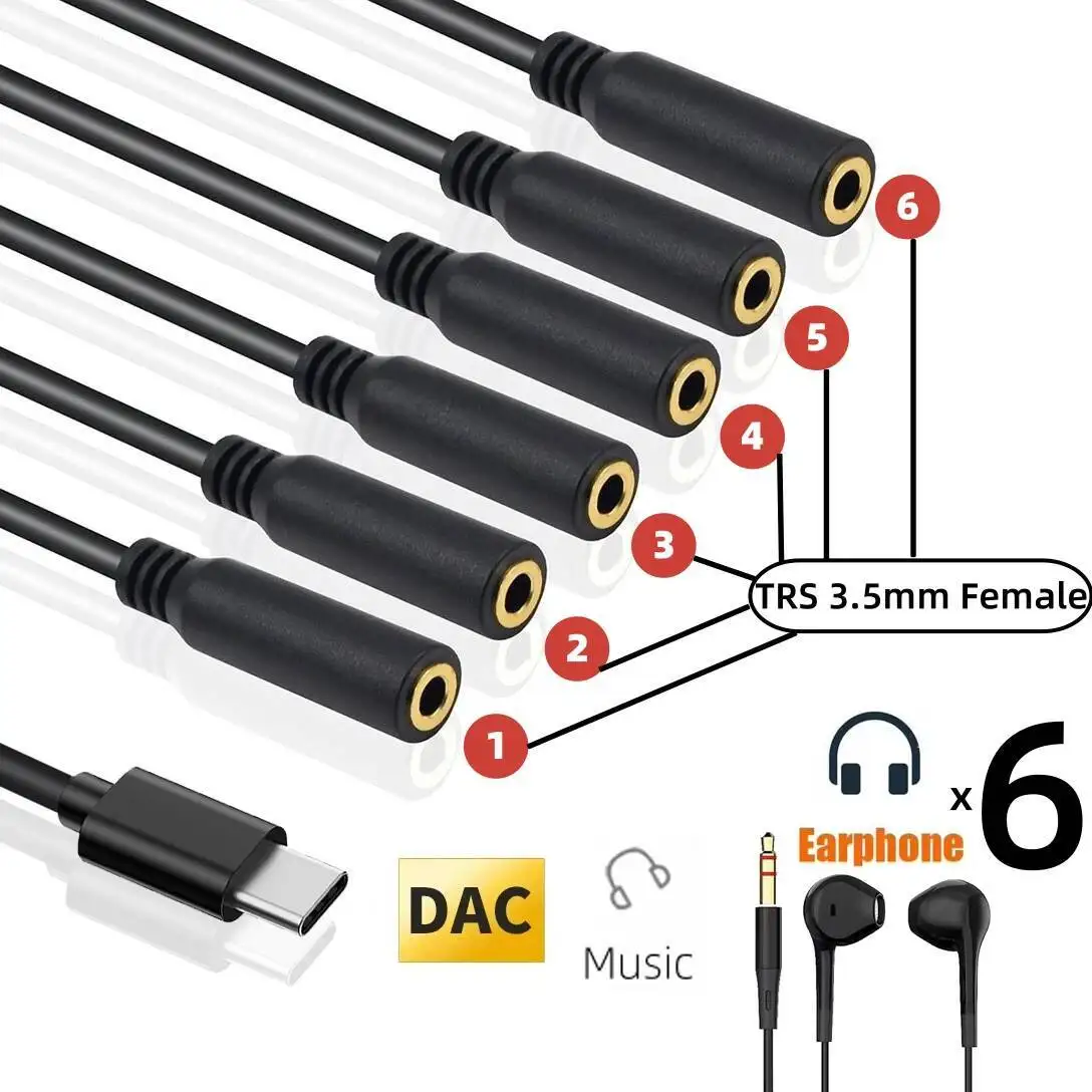 USB-C to 3.5mm Hi-Fi Stereo Audio Splitter Cable