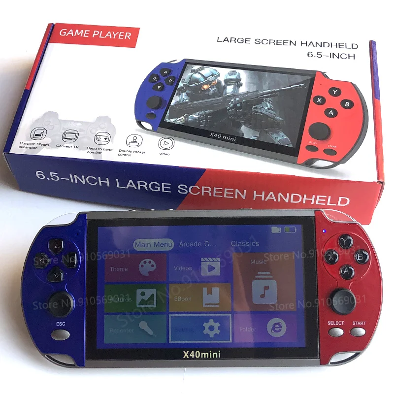 x40 mini video game 6.5inch 128 bits retro portable mini retro classic video game console handheld game player for Christmas gi