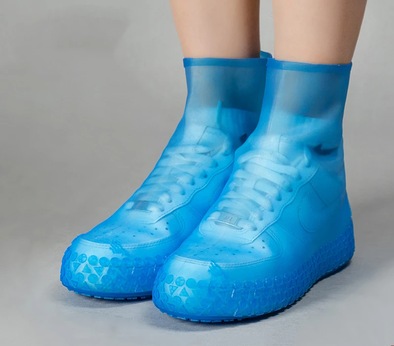 Regenstiefel Abdeckung Silikon Regenstiefel Wasserdichte Schuhüberzieher  Kinder Regen Tag Outdoor Regenstiefel Hohe Röhre Verdickt Anti-Rutsch