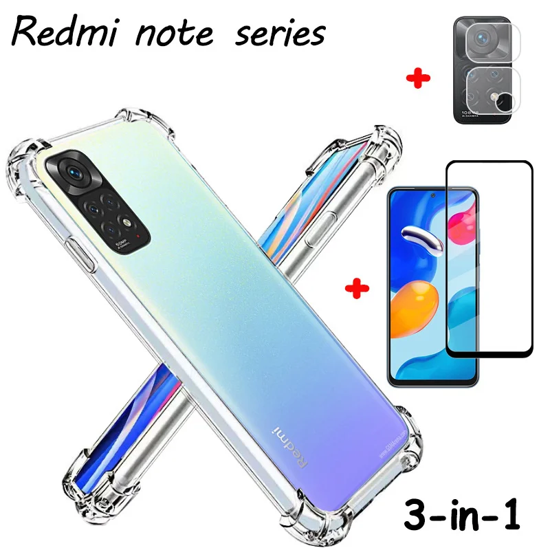 Redmi Note 12 Pro Plus 5G Antiurto Cover Per Xiaomi Redmi Note 12 Pro 5G 11 Pro 5G Custodia & Vetro Pellicola Silicone Cover Redmi Note 12 Pro Redmi N