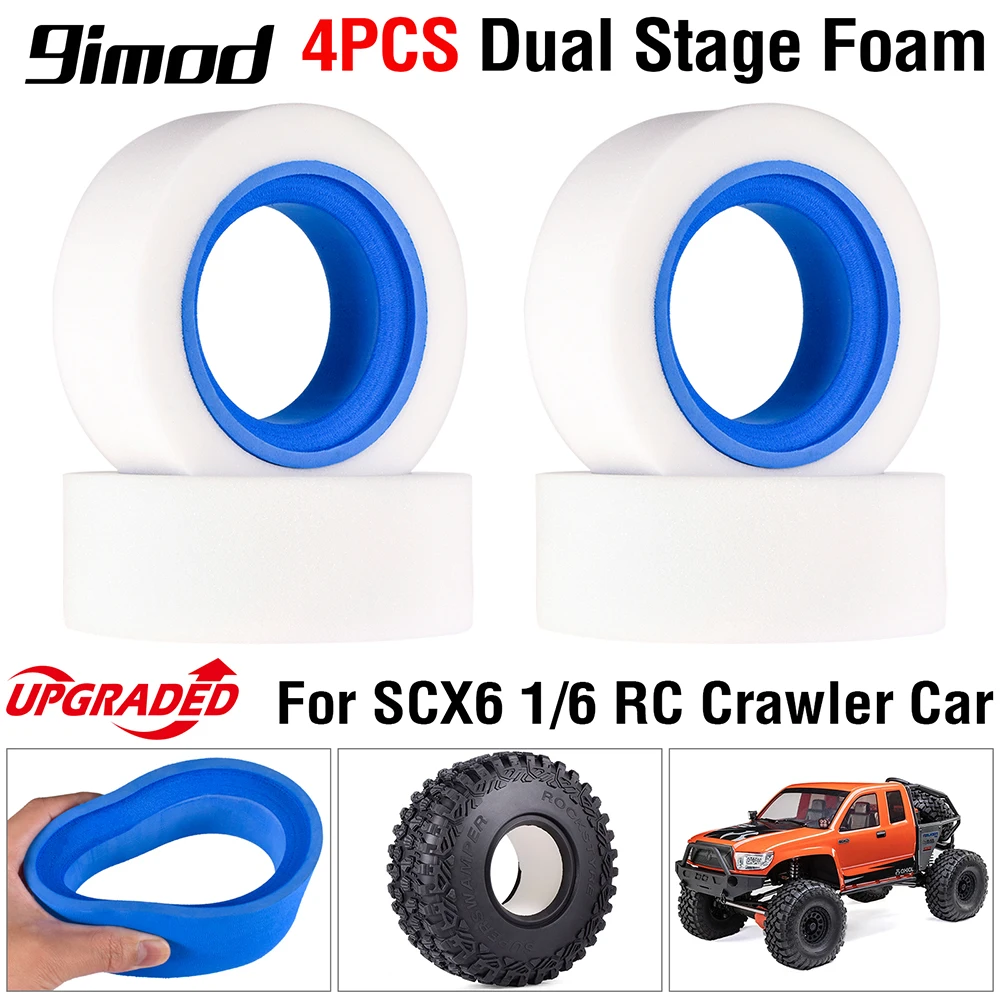 듀얼 스테이지 폼 1/6 RC 타이어, Axial SCX6 업그레이드 RC 자동차 부품, RC 크롤러 자동차