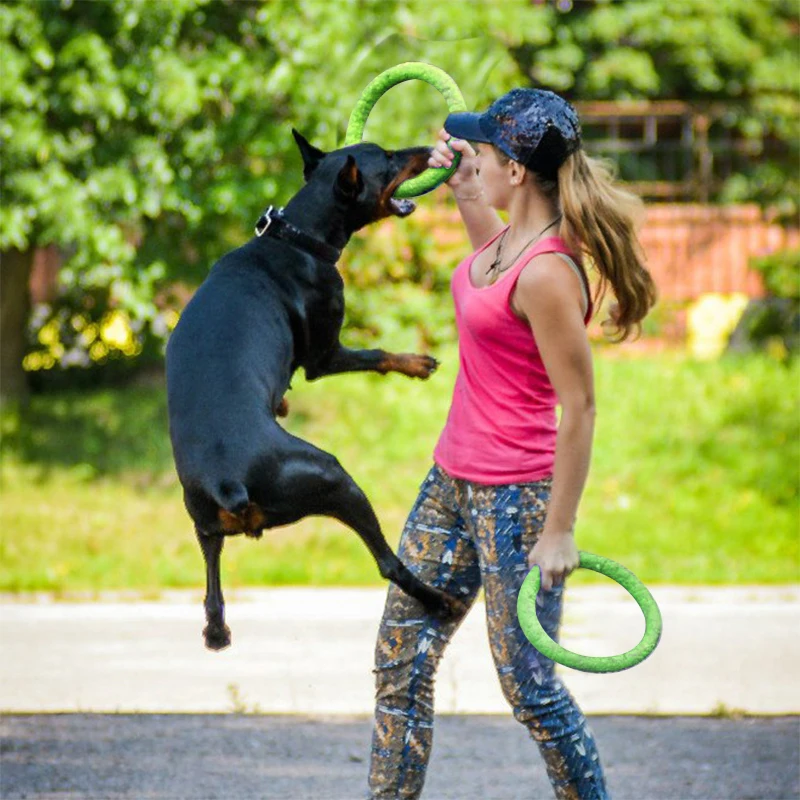 

18CM Dog Toys Pet Fly Ring EVA Dog Sensitivity Training Pull Ring Puppy Tear Resistant Bite Ring Pet Dog Interactive Toys