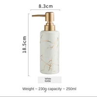 Luxury Gold Plated Marbled Ceramic Lotion Bottle Portable Soap Dispenser Bathroom Accessories Press Shampoo Moisture Pack Bottle 5