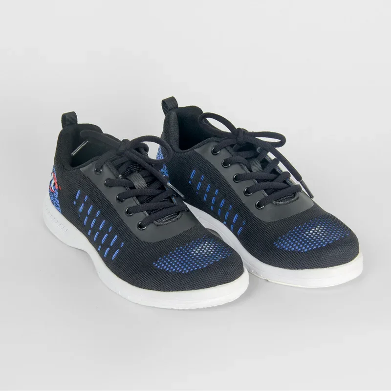 Unisex Lace Up Breathable Bowling Shoes Men Women Right Hand Skidproof Bowling Sneakers Weave Casual Sports Footwear 35-46