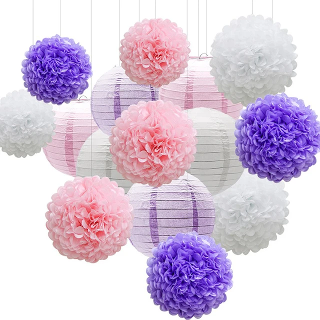 25pcs 25cm(10inch) Tissue Paper Pom Poms For Wedding Party Decoration Craft  Flower Ball - AliExpress