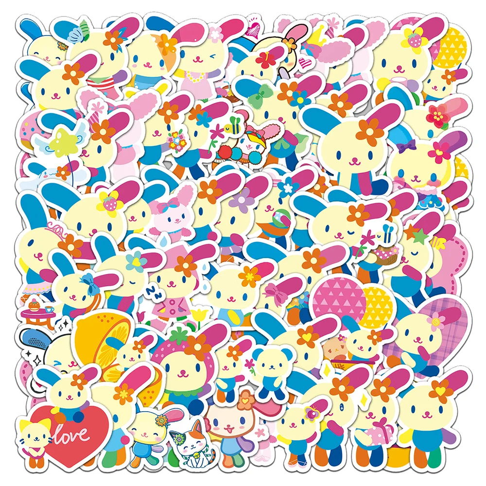 10/30/50pcs Sanrio Usahana Anime Stickers Kawaii Girls Waterproof Graffiti Luggage Diary Phone Case PVC Kids Sticker Toys Gifts