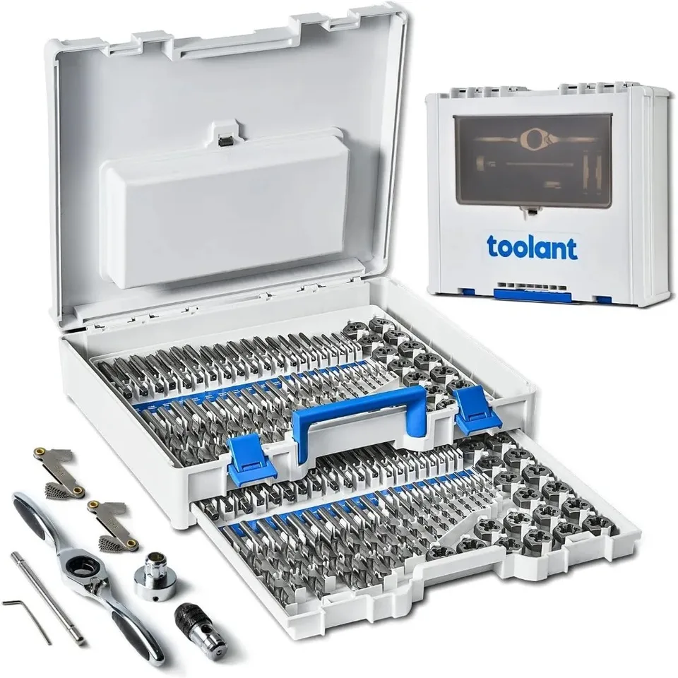 127 Piece Ratcheting Tap and Die Threading Set