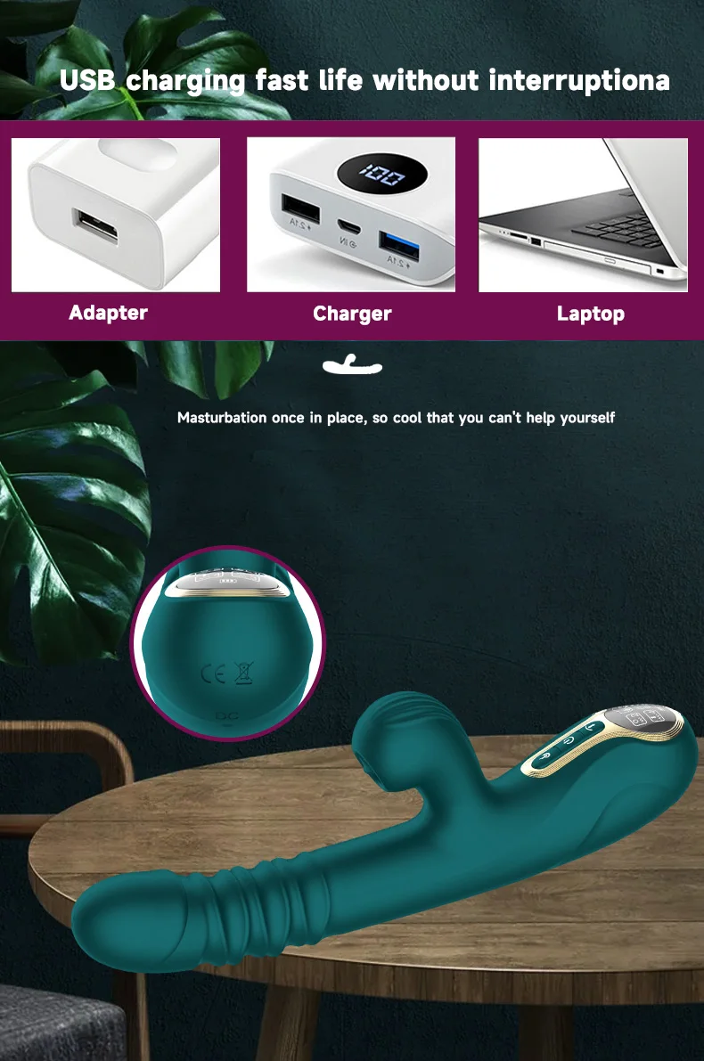 Multifunctional retractable vibrator dildo  fast piston heating sucking tongue licking   women vagina mastubator sex toys