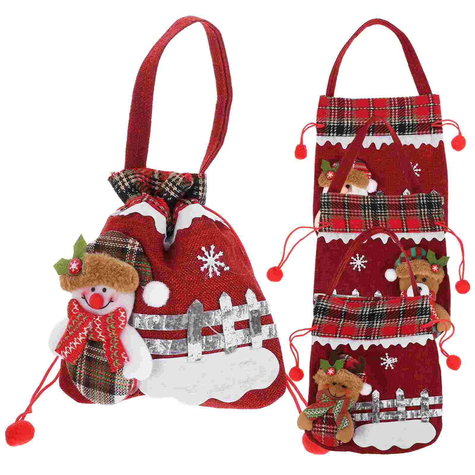 

Handle Small Adorable Portable Apples Bags Gift Packing Bags Drawstring Gift Bags Christmas Gift Bags Candy Wrapping Bags