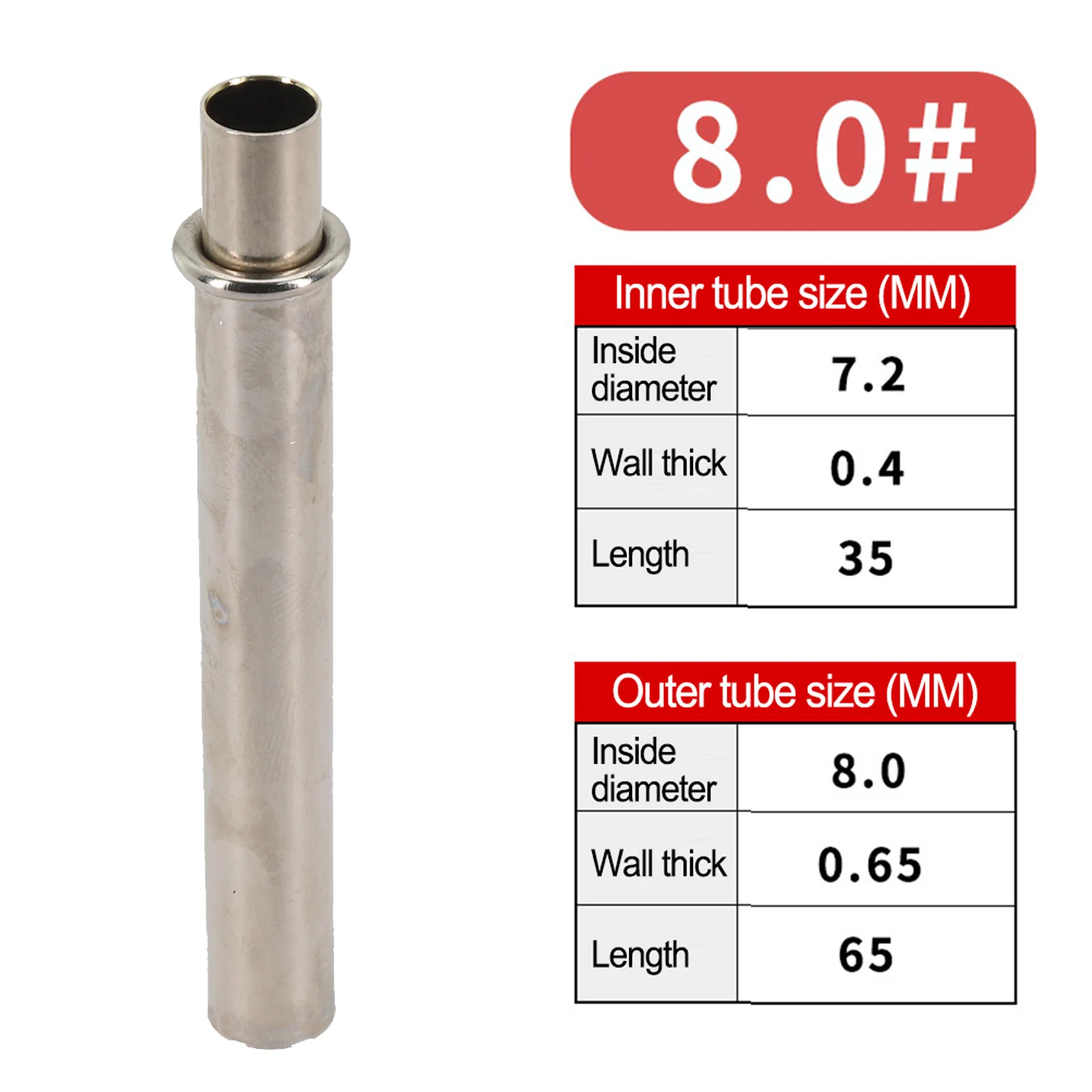 1Pc Angelrute Verbindungsrohre Metall Angelrute Gebäude Reparatur Angelrute DIY Outdoor Sport Stangen Gebäude Zubehör – Detail 7