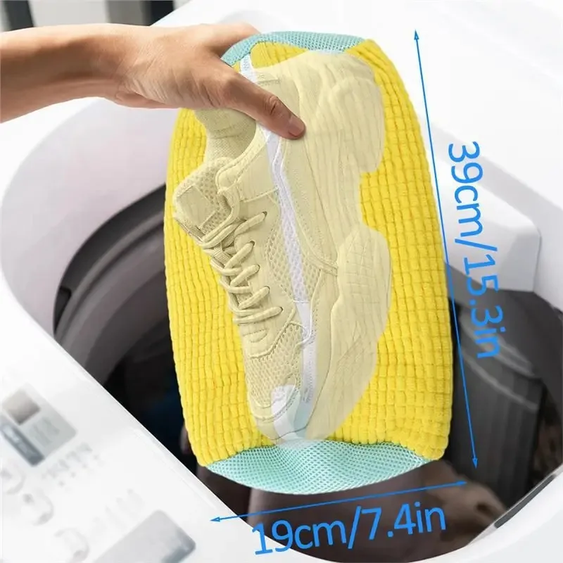 Pack Shoe Laundry Bags - Premium Cotton Anti-Deformation Wash Bags, Machine Washable Organizer for Sneakers/Slippers 5