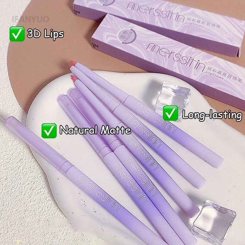 Pointed Nib Lipliner Pen Lips Makeup Soft Mist Cosmetic Lipstick Pen Nude Brown Matte Lip Liner Pencil Lip Contouring Plump Tint 4