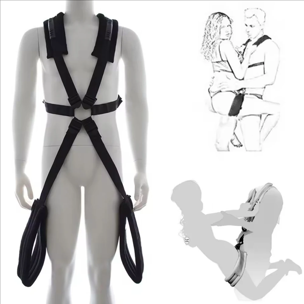 BDSM Bandage Swing Binding Spreader Games Erotic Sex Toys For Women Men Couples Nylon Swinging Belt Restraint Set Adult Games
