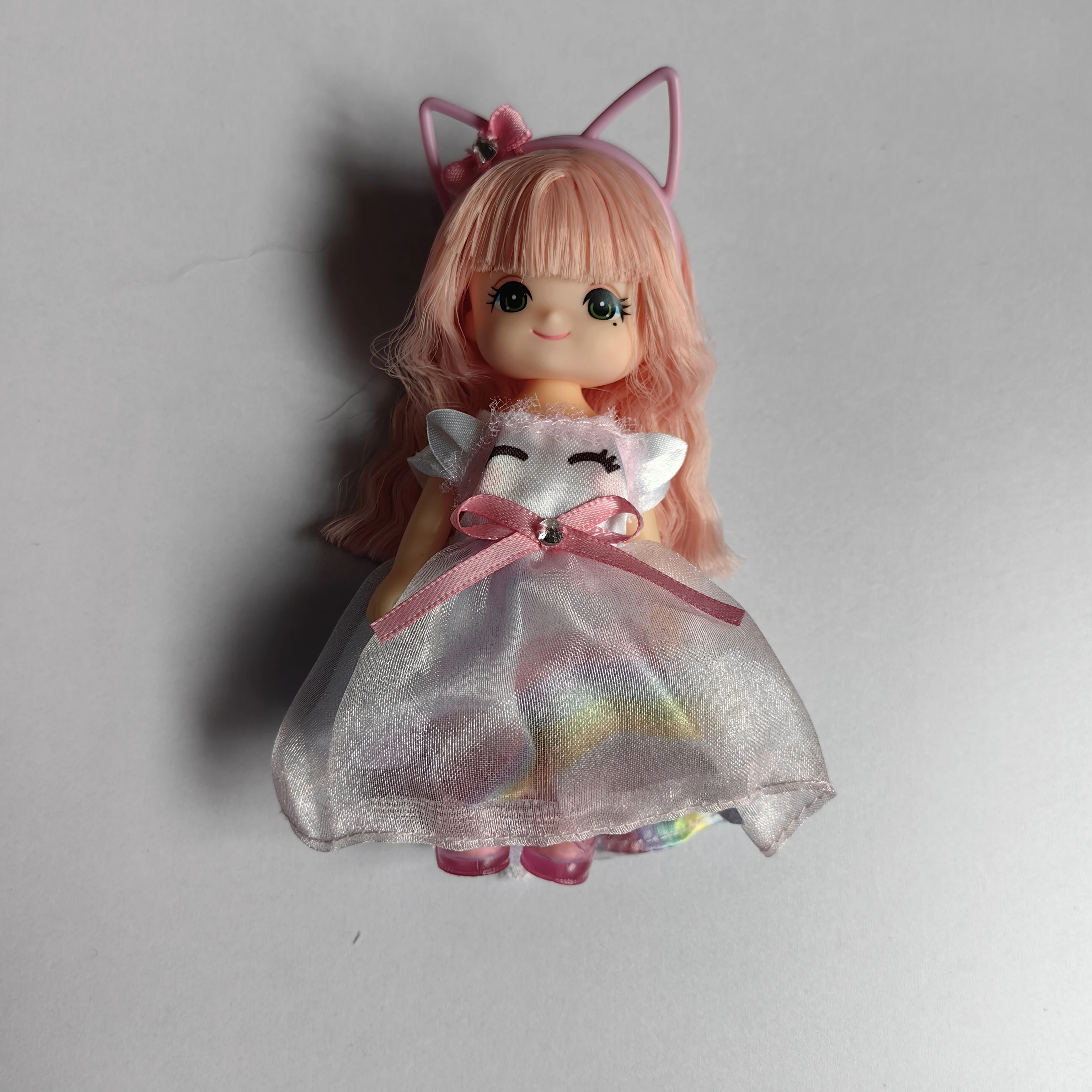 Mini Cute Licca Doll Toy Girl DIY Dressing Toy Gifts Kids Birthday Gifts Little Twin Doll Maki Miki Toy Colorful Hair Cute Toys