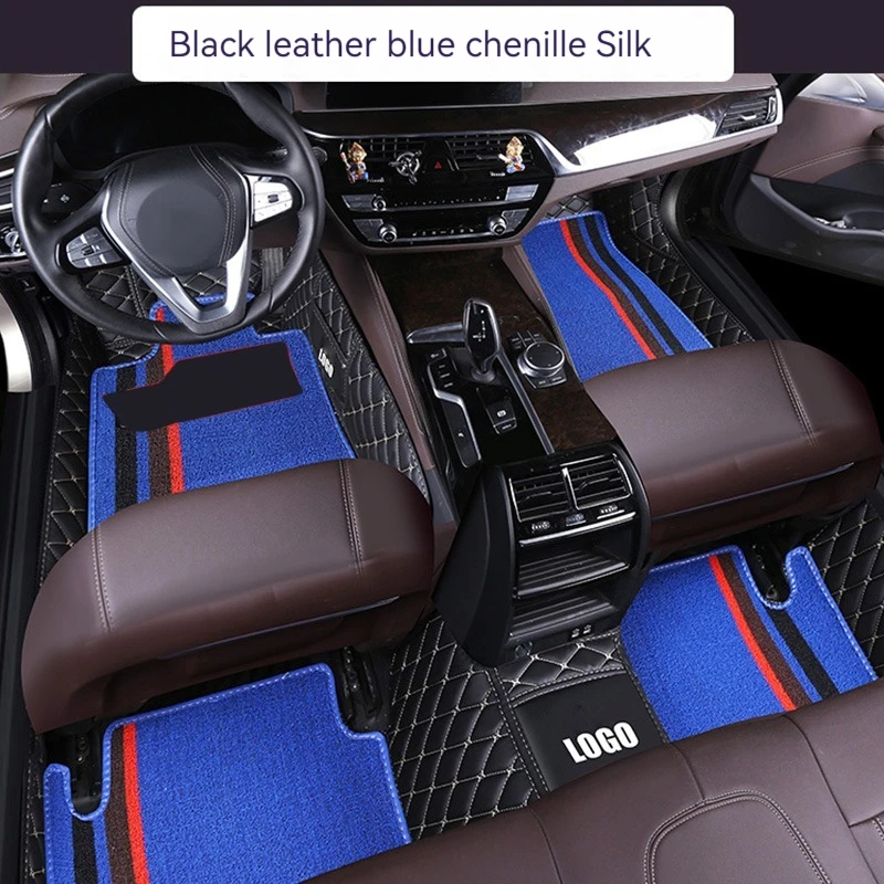 

7D Luxury Waterproof Custom Double Layer Leather Car Foot Mat For MG 3SW MG3 MG5 MGZS MG7 RX5 GS Auto Accessories Carpet Cover