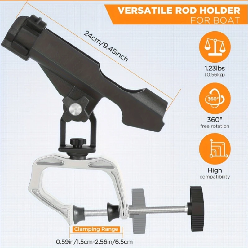 1PC Fishing Bracket Multifunctional Directional Fishing Rod Bracket Rotatable Seat Diagonally Inserted Accessories