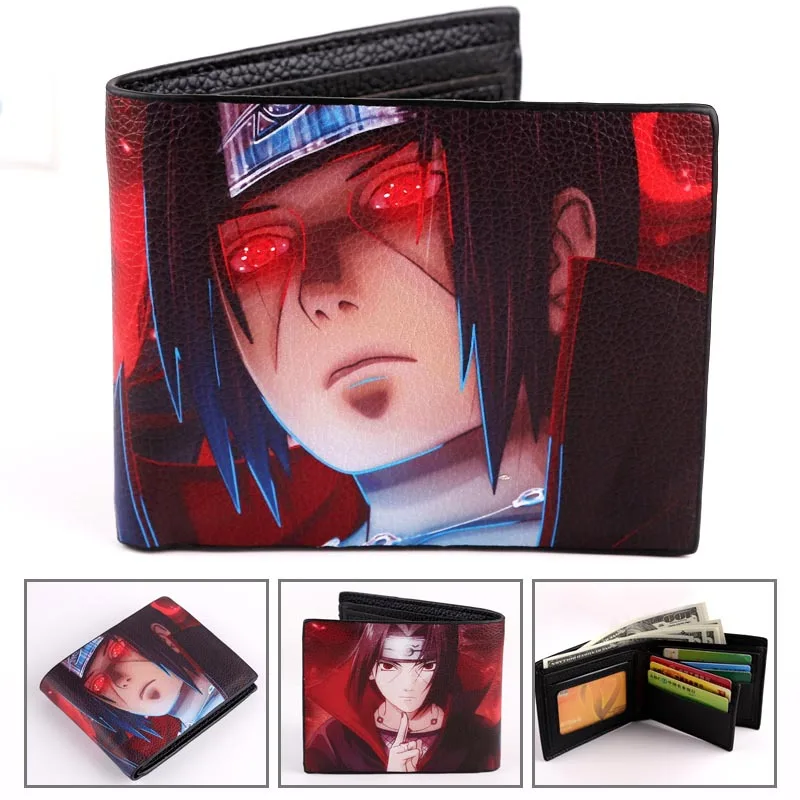 

Naruto Wallet Male Cartoon Anime Naruto Sasuke Students Children and Teenagers Card Bag Two-dimensional PU Wallet