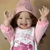 BZDOLL 60 CM 24 Inch Reborn Baby Soft Silicone Cloth Body Smiling Girl Doll Princess Toddler Bebe Artist Collection 1