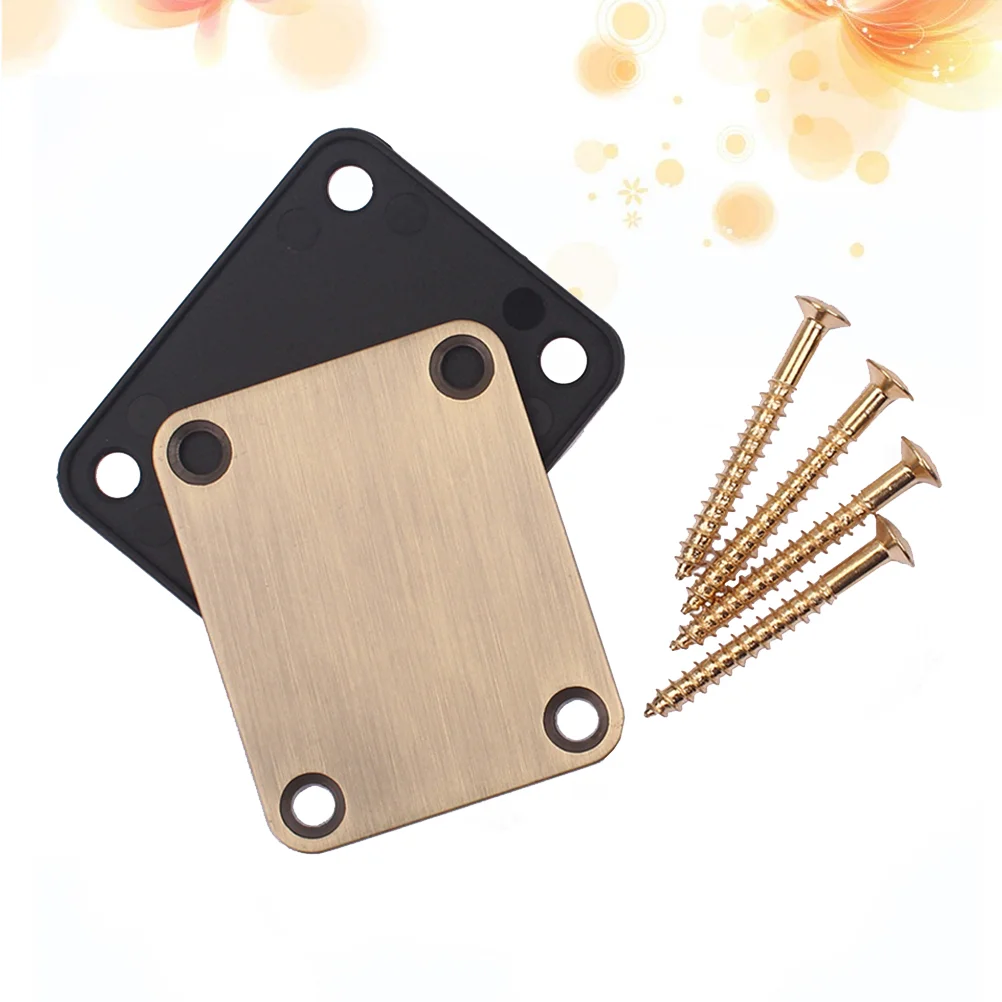 

2pcs GV116 Electric Guitar Neck Plate Bass Guitar Neck Strength Connecting Board Joint Plate with 4 Screws