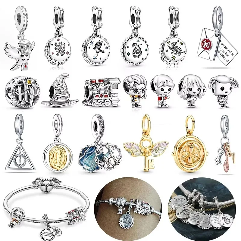 Hot Toys Harry Potter Charm Beads Dangle Fit Original Snake Bracelet Necklace Beads For Diy Jewelry Women Gift