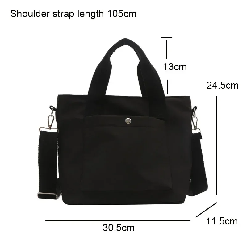 Small Casual Tote Bags Women Japanese Canvas Shoulder Bags Large Capacity Commuter Messenger Bag Hand Carry Women's Handbags