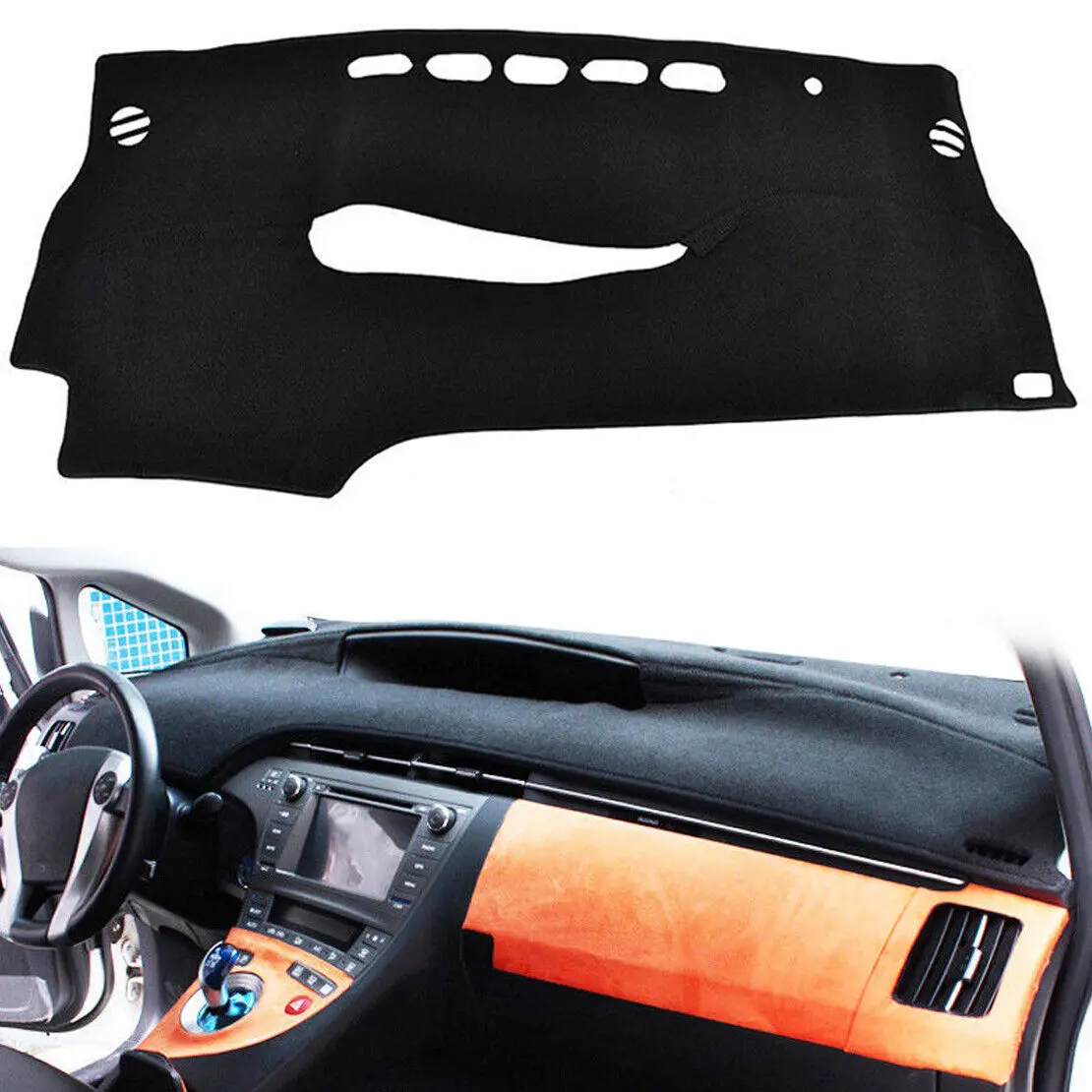 

Car Dash Mat Dashboard DashMat Cover Non-slip Sun Pad For Toyota Prius 2010-2015