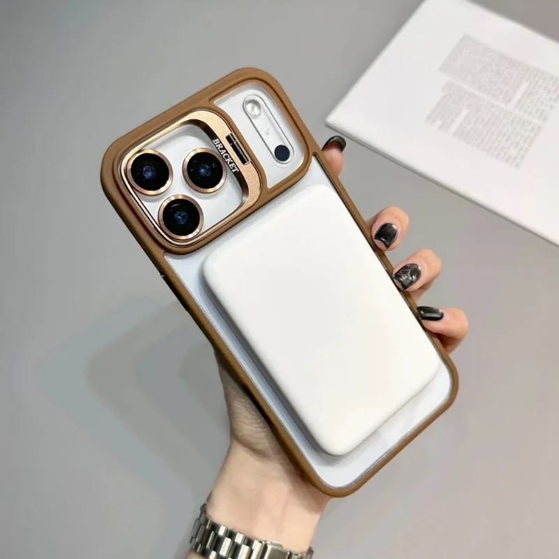 Armor Metal Stand with MagSafe Compatibility - Magnetic Wireless Charging Hard Phone Case Cover